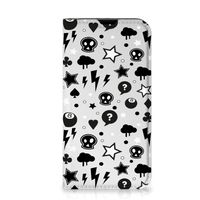 Mobiel BookCase iPhone 13 Mini Silver Punk - thumbnail