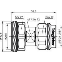 Telegärtner 100024212 100024212 N-adapter N-stekker - 4,3-10-stekker 1 stuk(s)