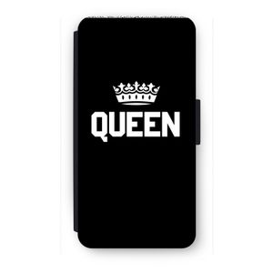 Queen zwart: iPhone 8 Plus Flip Hoesje