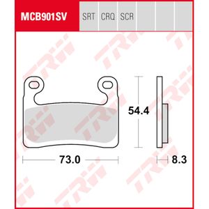 TRW Remblokken, en remschoenen voor de moto, MCB901SCR Sinter carbon