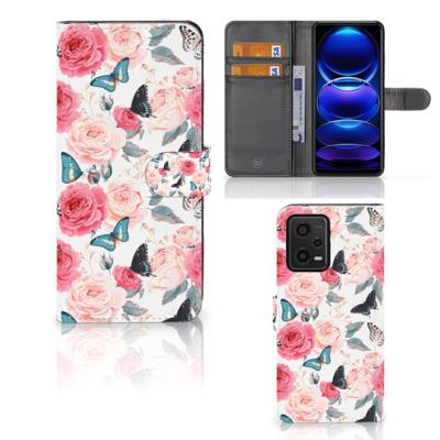 Xiaomi Redmi Note 12 5G | Poco X5 Hoesje Butterfly Roses Xiaomi Redmi Note 12 5G | Poco X5 Hoesje Butterfly Roses