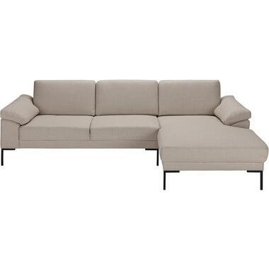 Bank Tom met chaise longue rechts - Basel - beige - Leen Bakker