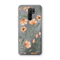 Peachy flowers: Xiaomi Redmi 9 Transparant Hoesje