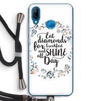 Diamonds: Huawei P20 Lite Transparant Hoesje met koord Diamonds: Huawei P20 Lite Transparant Hoesje met koord