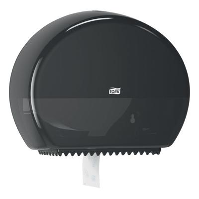 Toiletpapierdispenser Tork T2 Elevation jumbo klein zwart 555008