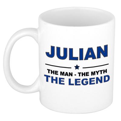 Julian cadeau mok - man myth legend - naam koffiemok - 300 ml - collega - vaderdag Julian cadeau mok - man myth legend - naam koffiemok - 300 ml - collega - vaderdag