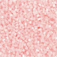 Creativ Company Rocailles 2-cut, d 1,7 mm, afm 15/0, gatgrootte 0,5 mm, transparant roze, 25 gr/ 1 doos