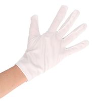 Witte korte handschoenen voor volwassenen - thumbnail