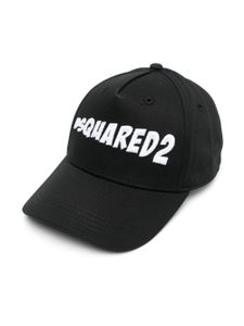 DSQUARED2 KIDS casquette en coton à patch logo - Noir