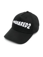 DSQUARED2 KIDS casquette en coton à patch logo - Noir - thumbnail