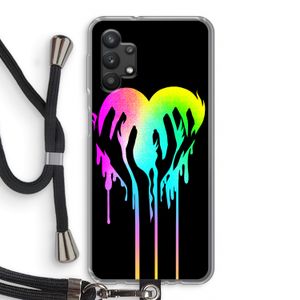 Hold My Heart: Samsung Galaxy A32 5G Transparant Hoesje met koord