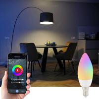 Tuya slimme led lamp 5 watt - e14 fitting - RGBWW multicolor en wit - thumbnail