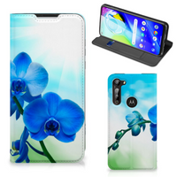 Motorola Moto G8 Power Smart Cover Orchidee Blauw - Cadeau voor je Moeder - thumbnail