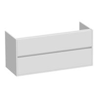 Brauer Adore - Onderkast - 120 cm - met 2 Softclose Lades Greeploos en 1 Sifon Uitsparing - Mat Wit