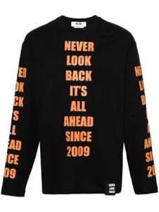 MSGM t-shirt à slogan imprimé - Noir