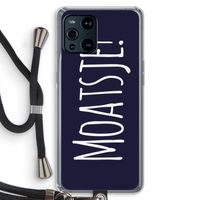 Moatsje!: Oppo Find X3 Transparant Hoesje met koord