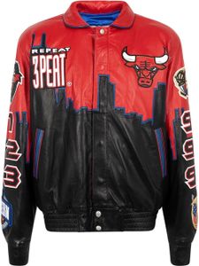 Jeff Hamilton veste Bulls 3Peat en cuir - Noir