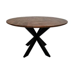 Eettafel Mozaik Verona Rond - 100 - Naturel/Zwart - Mango