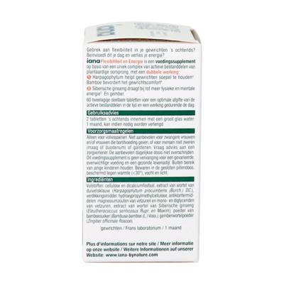 Iana Flexibiliteit & Energie 60 Tabletten