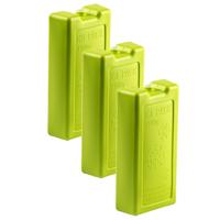 Plasticforte koelelementen - 6x stuks - 1100 ml - 22 x 11 x 5 cm - groen - kunststof