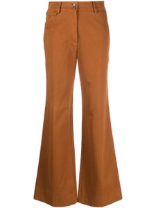 Forte Forte pantalon évasé à taille haute - Marron