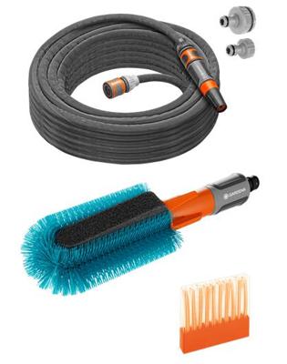 GARDENA Cleansystem fietswasset, met fietsborstel, slang en zeepstaafje wasborstel