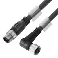 Weidmüller 1059480300 Sensor/actuator connector, geassembleerd M12 Aantal polen (sensoren): 4 Stekker, recht, Bus, haaks 3.00 m 1 stuk(s)