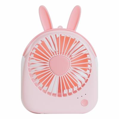 WT-F14 1200 mAh konijn vorm mini draagbare ventilator met 3 snelheidsregeling (roze)