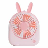 WT-F14 1200 mAh konijn vorm mini draagbare ventilator met 3 snelheidsregeling (roze)