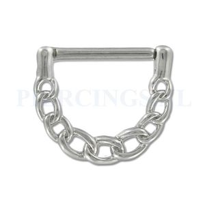 Tepelpiercing klik ketting