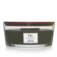 WoodWick Geurkaars Ellipse Frasier Fir - 9 cm / 19 cm - Geurkaars in Glas - Houten Lont
