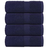 VidaXL Gastendoekjes 4 st 30x50 cm 360 g/m² 100% katoen marineblauw