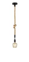 Fischer & Honsel Touw hanglamp Rope zwart 60779 - thumbnail