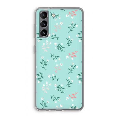 Small white flowers: Samsung Galaxy S21 Transparant Hoesje