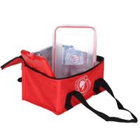 Cook Concept Koeltasje - rood - voor lunch - 3L - 22 x 15 x 11 cm - met koelelement en box Cook Concept Koeltasje - rood - voor lunch - 3L - 22 x 15 x 11 cm - met koelelement en box