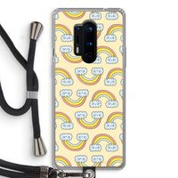 Regenboog: OnePlus 8 Pro Transparant Hoesje met koord