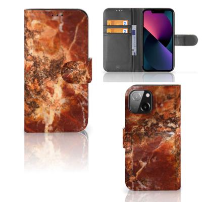 iPhone 13 Mini | Bookcase | Marmer Bruin