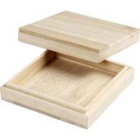 Creativ Company Doos, h: 3 cm, afm 10x10 cm, 1 stuk