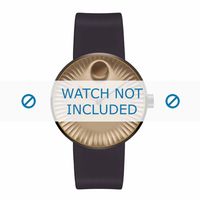 Movado horlogeband 3680043 Silicoon Donkerbruin 22mm Movado horlogeband 3680043 Silicoon Donkerbruin 22mm