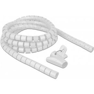 Delock 18839 spiraalslang met intrekgereedschap 2,5 m x 15 mm wit