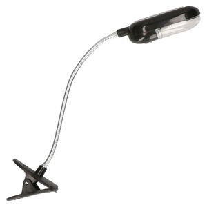 LED Leeslamp met klem - zwart - 25 cm - incl. batterijen   -