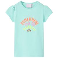 Kindershirt 104 lichtzeeblauw