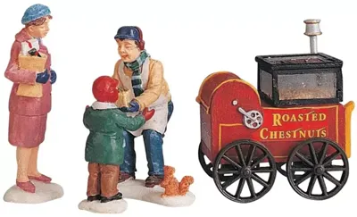 Lemax roasted chestnut stand s/4 kerstdorp figuur type 5 1999