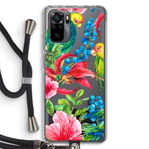Papegaaien: Xiaomi Redmi Note 10 Pro Transparant Hoesje met koord
