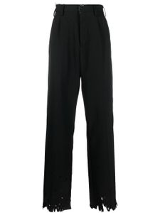 Marni pantalon droit à effet usé - Noir