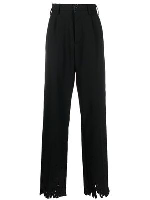 Marni pantalon droit à effet usé - Noir