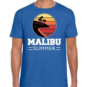 Malibu zomer t-shirt / shirt Malibu summer blauw voor heren