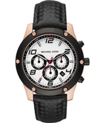 Horlogeband Michael Kors MK8489 Leder Zwart 22mm