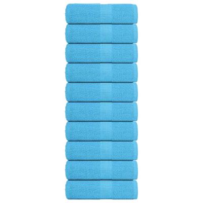 VidaXL Zeepdoekjes 10 st 30x30 cm 360 g/m² 100% katoen turquoise