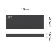 ACT AC1600 behuizing voor opslagstations SDD-behuizing Zwart M.2 - thumbnail